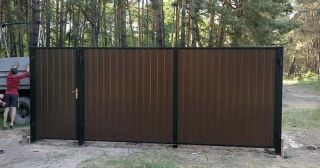 Купить распашные ворота из профнастила Павлово, цена от 2727 руб.